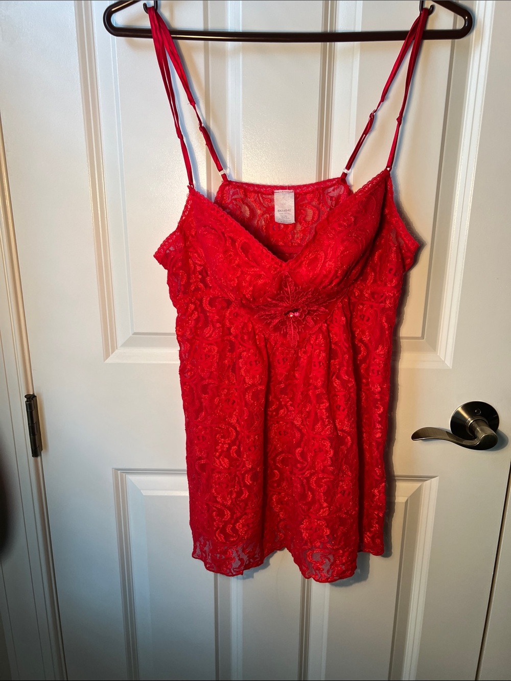 Girls' Red Lace Party Dress